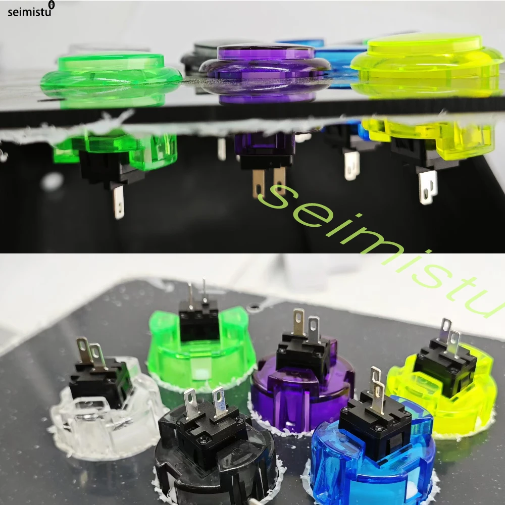 10 Stück klare Drucktaster 24 mm 30 mm langlebig Multicade Videospielkonsole Kopie Sanwa Obsc Hitbox Controller Tablero Arcade PC Neo G