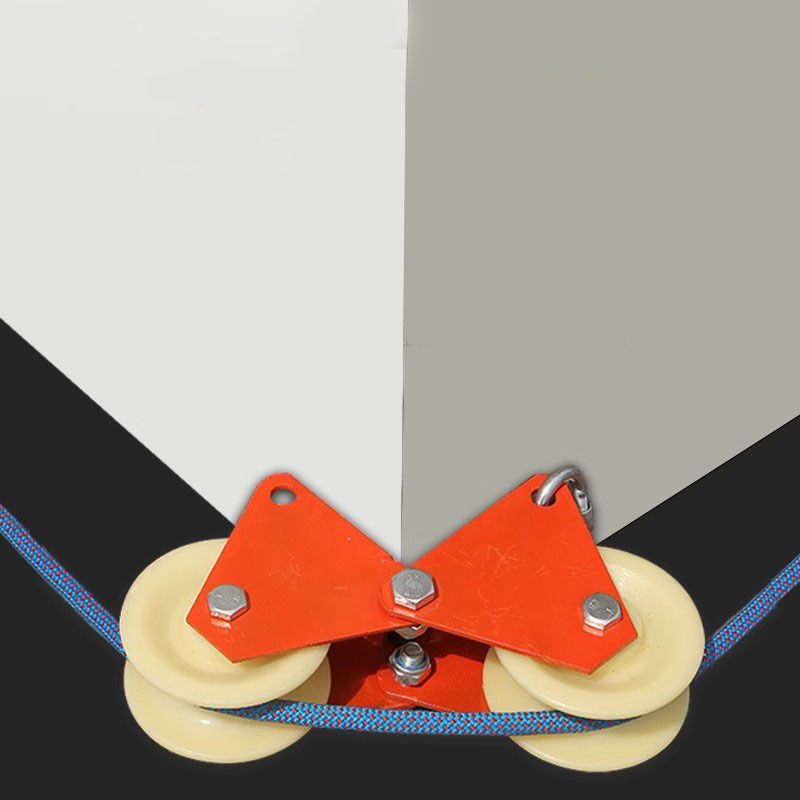 Polea protectora retráctil de cuerda, cuerda que ahorra trabajo, Cable de rueda antidesgaste, Protector de retráctil, eslinga, polea de cuerda de esquina de pared de seguridad