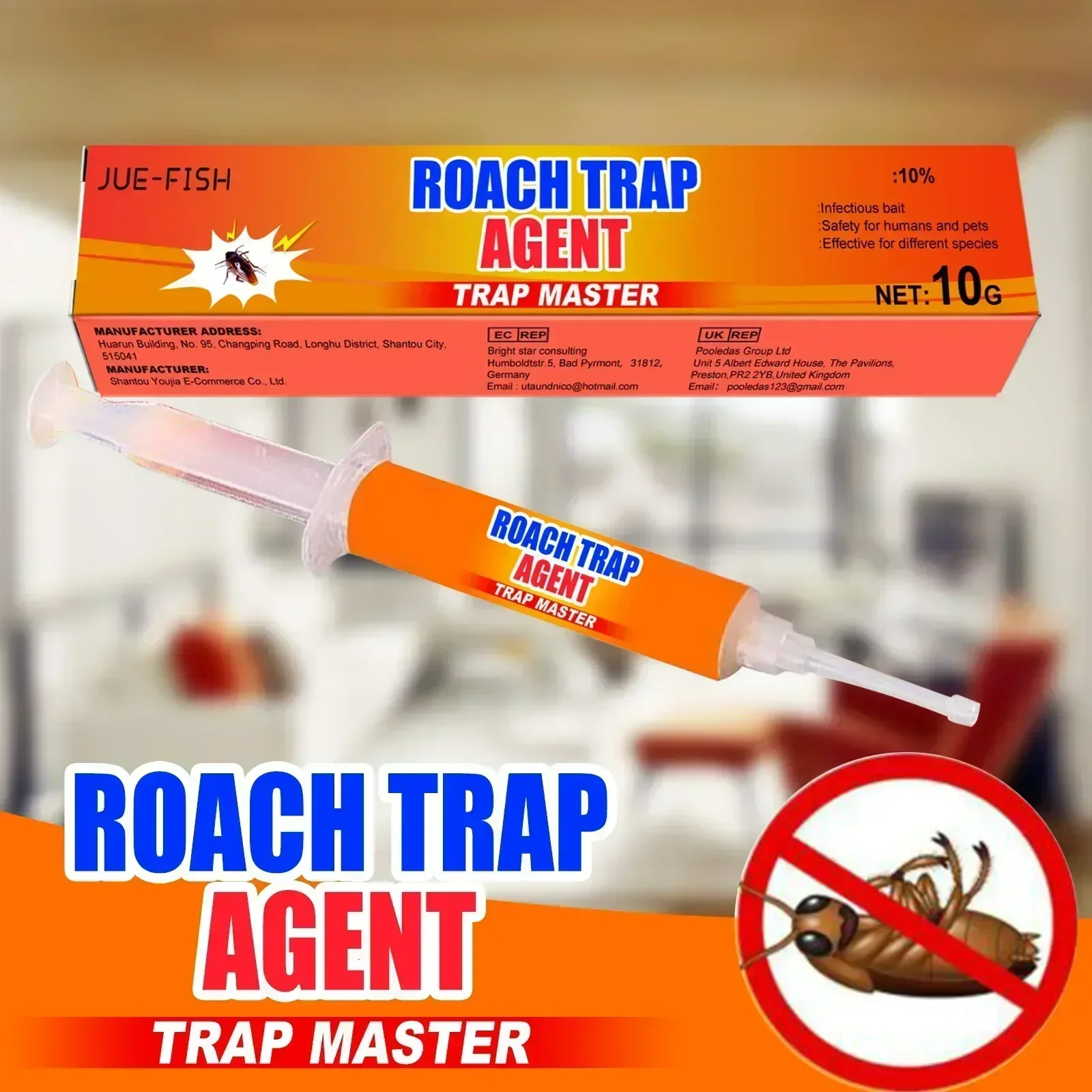 1-22PCS แมลงสาบเจลเหยื่อได้อย่างมีประสิทธิภาพแมลงสาบในร่ม Infestation อเนกประสงค์ Roach เจลควบคุมสําหรับในร่มกลางแจ้ง