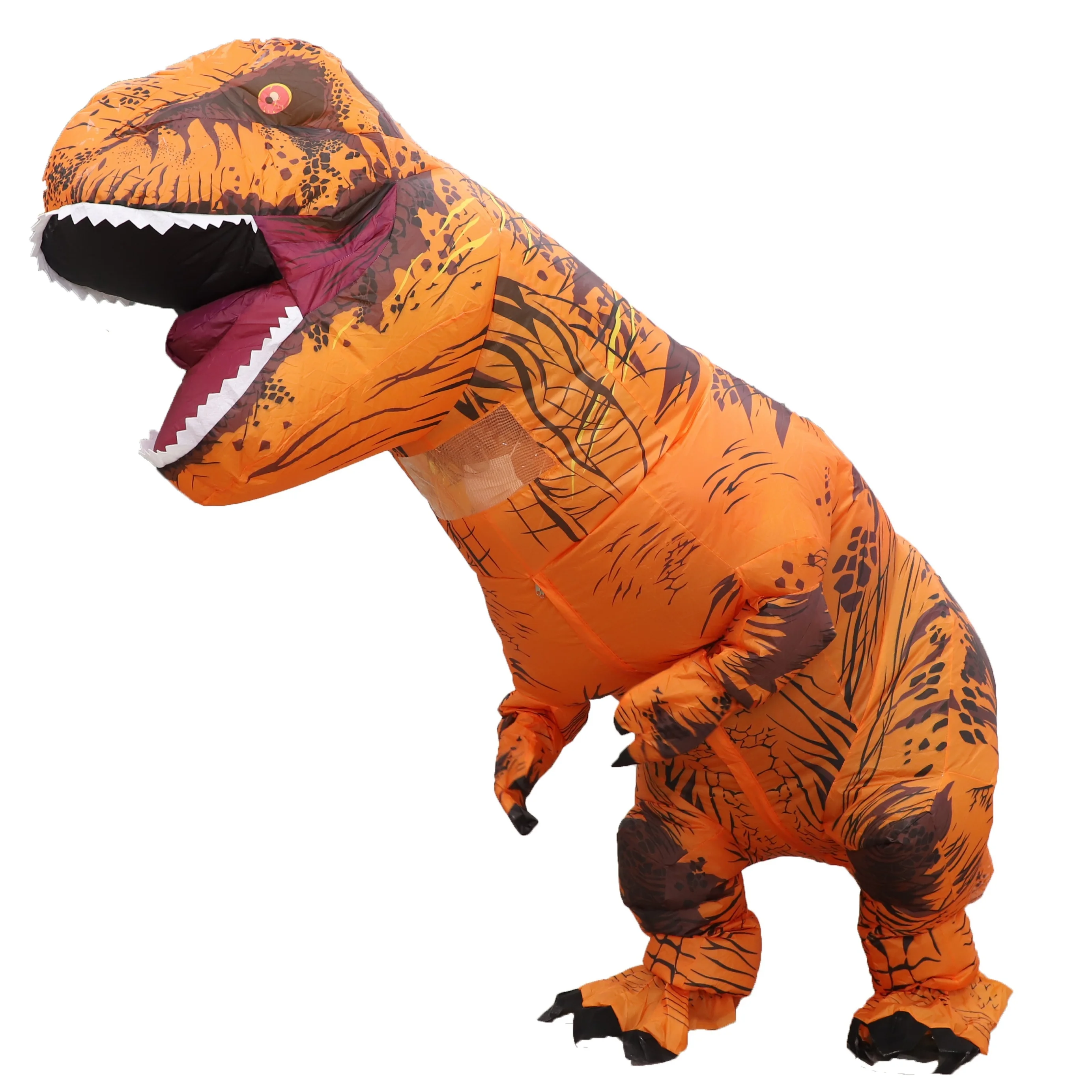 Volwassen T-Rex opblaasbaar kostuum staande dinosaurusmascotte voor Halloween en Kerstmis Fun Animal Party Rollenspel Outfit Kleding