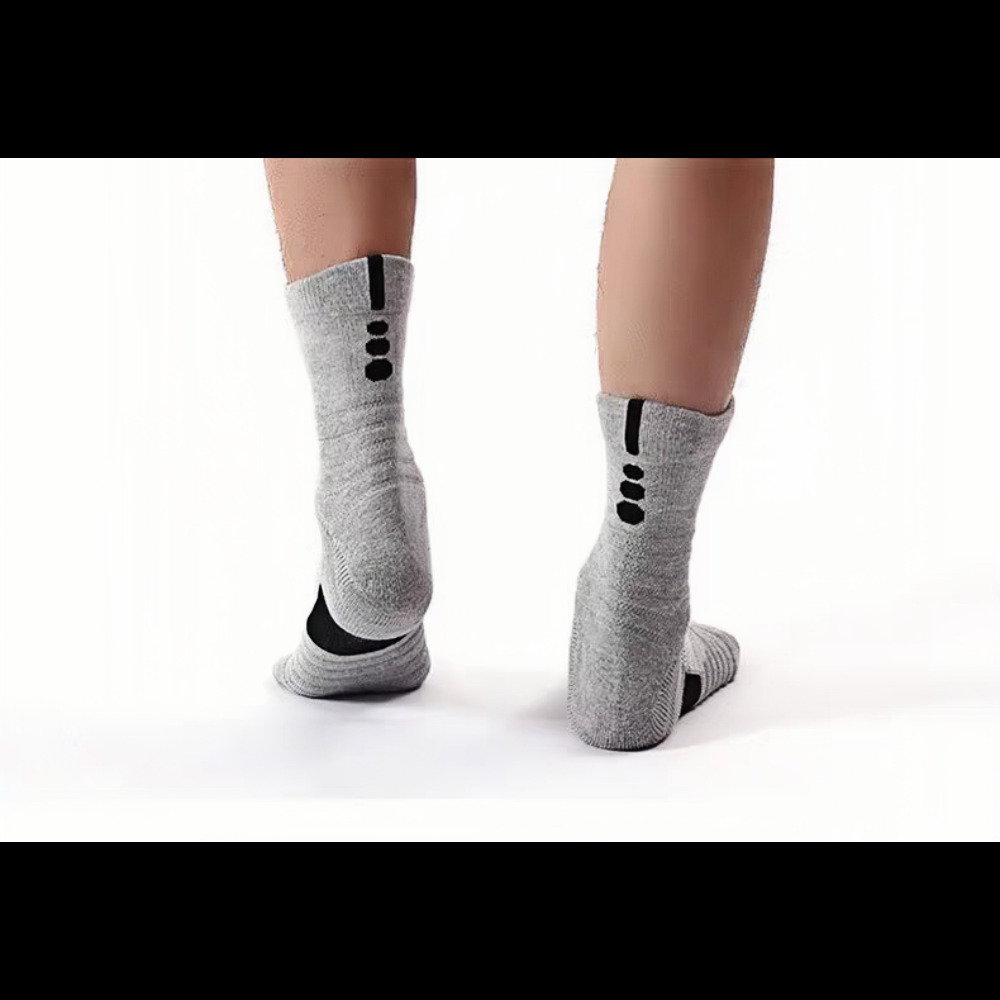Calcetines deportivos para hombre, calcetines de élite, calcetines de baloncesto, calcetines profesionales largos y medianos, parte inferior de toalla gruesa, deportes de caña alta