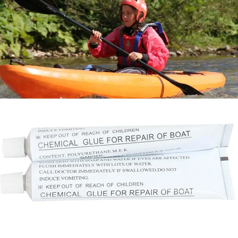 Kit de reparación de barcos inflables con pegamento resistente, parches adhesivos de Material de PVC para cama de agua, sofá, colchón de aire