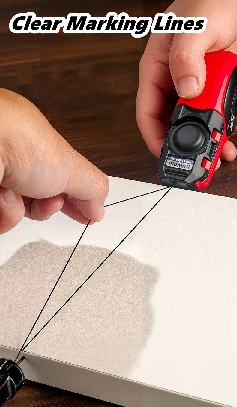 Herramientas de medición de construcción, marcador de tinta Manual de carpintero automático de plástico, conducto, línea de tiza para carpintería, marcadores de tinta de carpintero