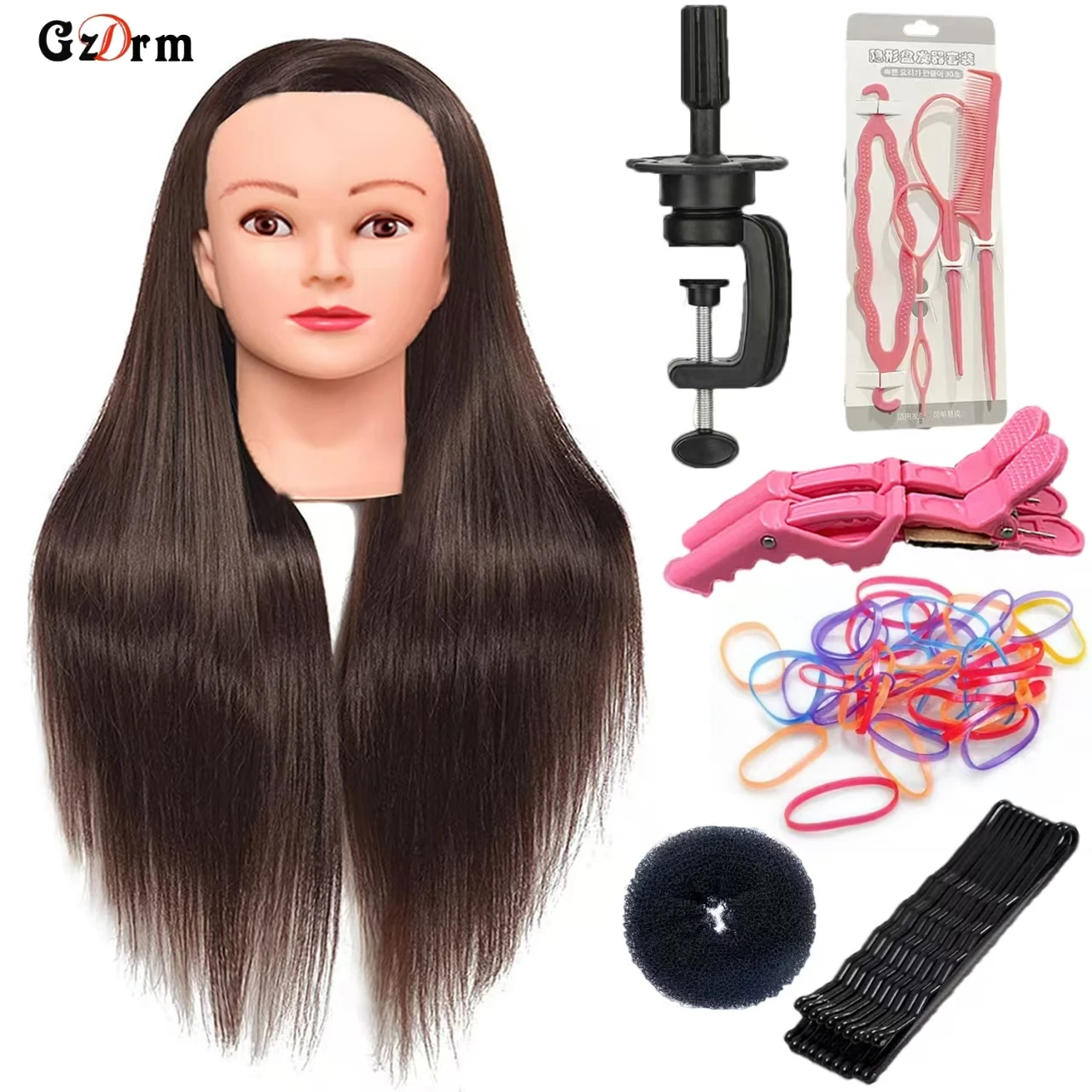 Mannequin Kopf Ausbildung Kopf Für Braid Friseur 100% Hohe Temperatur Faser Weibliche Mannequin Training Puppe Kopf
