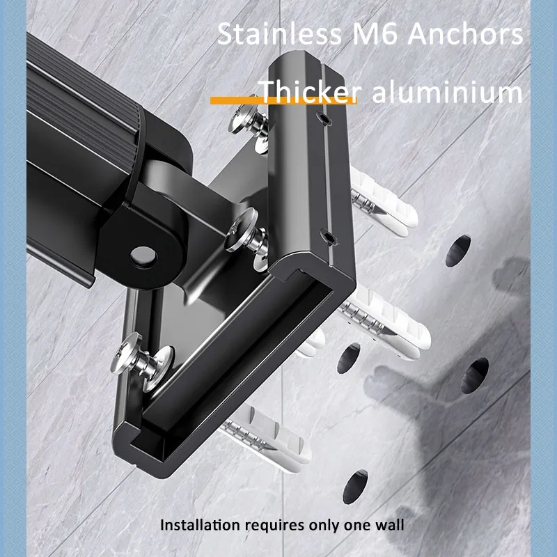 Aluminum Alloy Folding Drying Rack, Clothes Drying Rack,  Wall-mounted Collapsible Drying Rack, Space Saver Clothes dryer