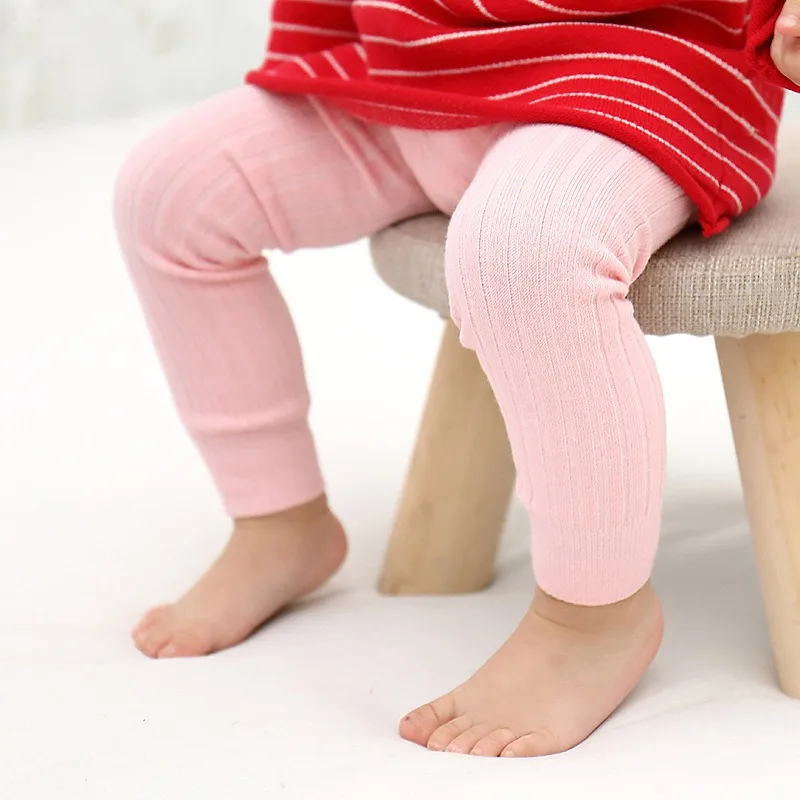 1 pezzo per bambina, bambino, maglione e leggings a costine di base, collant senza piedi, per bambina, vestito, pantaloni inferiori, 1-6 anni