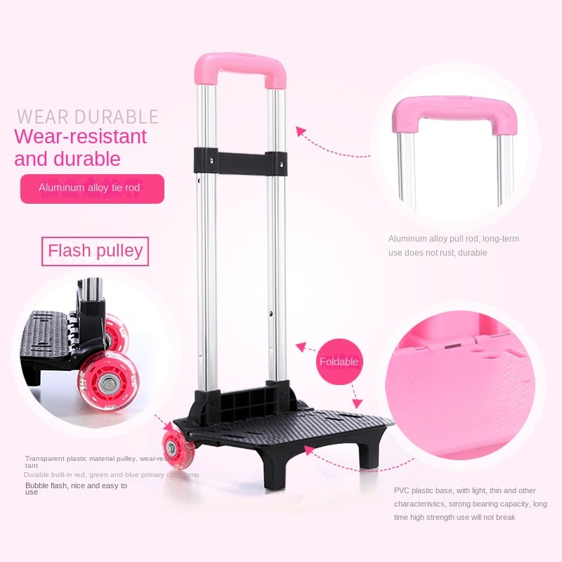 Children School backpack for Girls Cute Cat School Students Backpack For Kids Wheeled Backpack Bag Trolley School Bags On Wheels