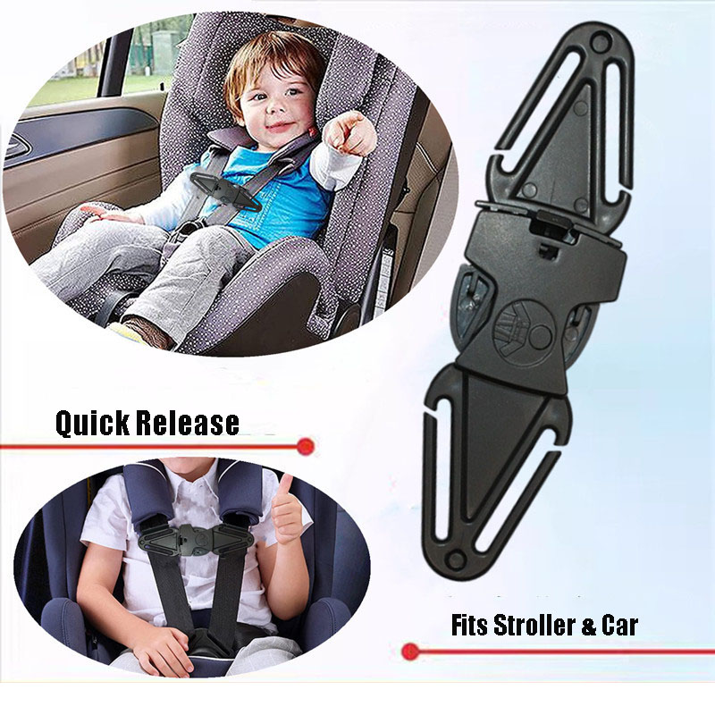 Cochecito de bebé, cinturón de seguridad de coche, trona ajustable, arnés de seguridad, hebilla de bloqueo de posicionamiento, Clip antifuga para el pecho del bebé