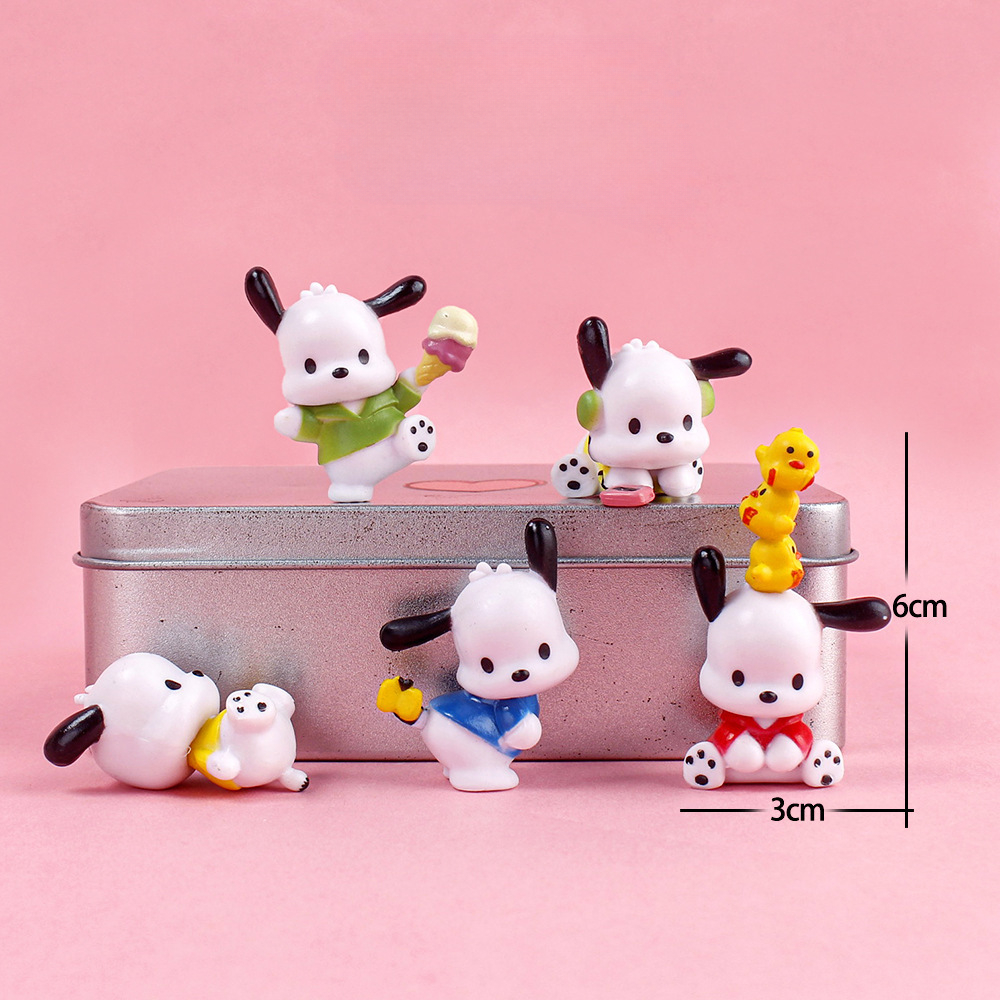 Sanrio kawaii-女の子のためのPVCフィギュア,フラップ付きのファッショナブルなアクションフィギュア,子供のおもちゃ,誕生日プレゼント
