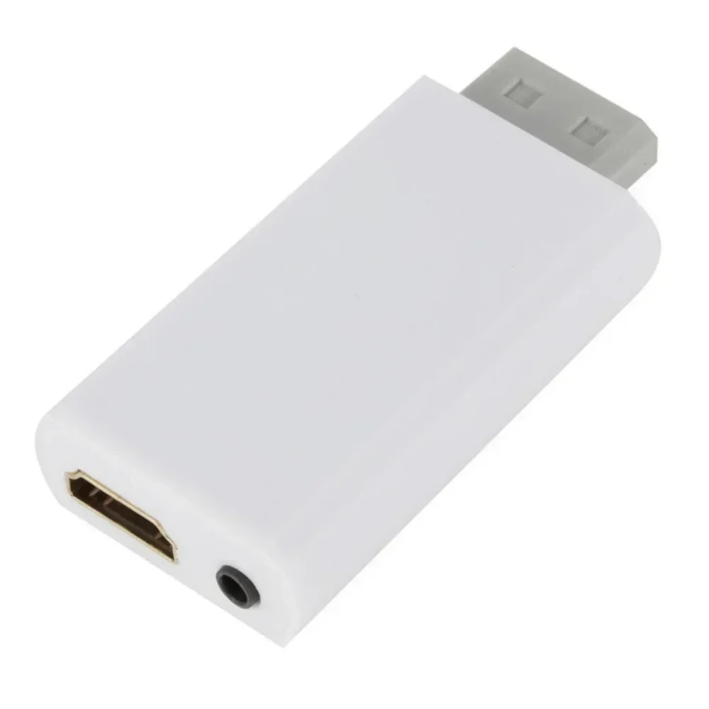 1080p full hd adaptador conector 3.5mm áudio de vídeo para pc hdtv monitor wii2hdmi-compatível wii para hdmi-conversor compatível