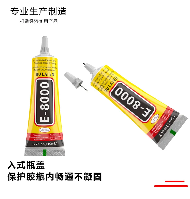 Pegamento de B-7000 para coche, 15/50/110ml, E-8000 adhesivo, reparación de resina epoxi, pegamento líquido para pantalla táctil de teléfono móvil, pegamento adhesivo artesanal para joyería