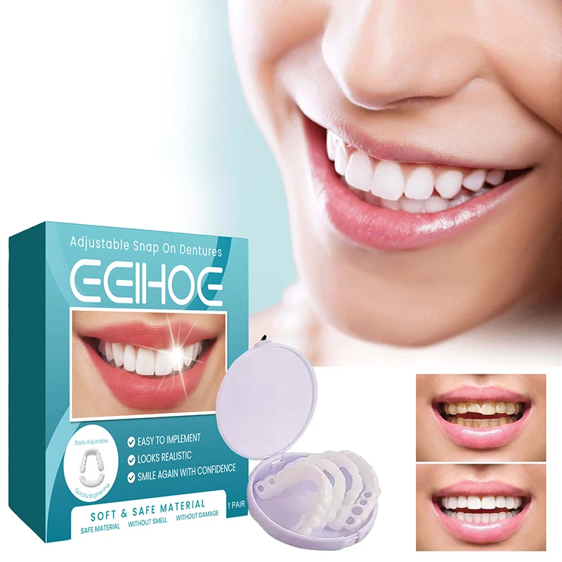 2025 Adult Adjustable Dentures Teeth Set Adjustable Snap-on Fake Teeth Portable Braces Decorate Gaps For Teeth Enhance Aesthetic