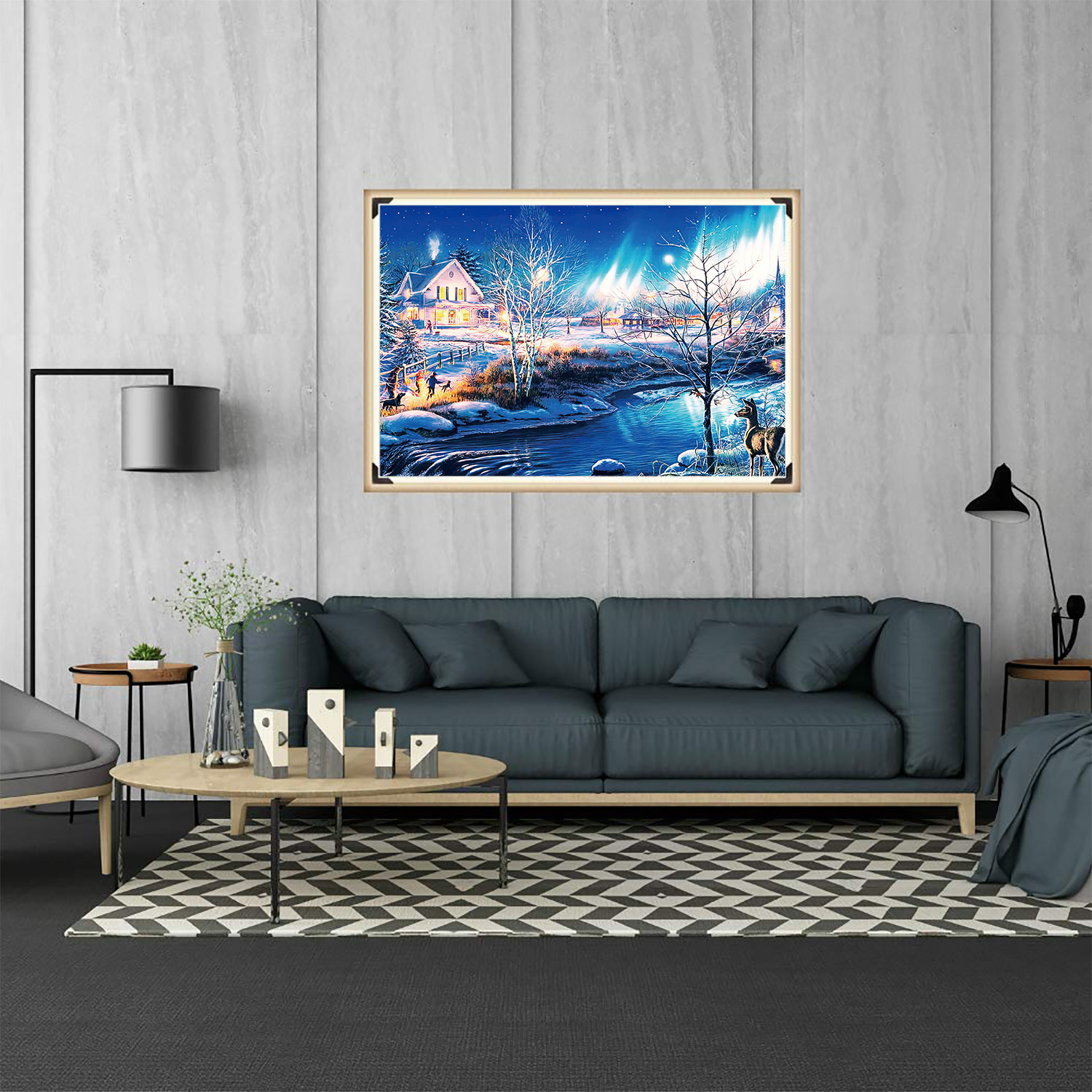 1000ピース 雪の夜オーロラ ジグソーパズル 大人用 ホームデコレーション ゲーム 家族で楽しめる フロアパズル 知育玩具