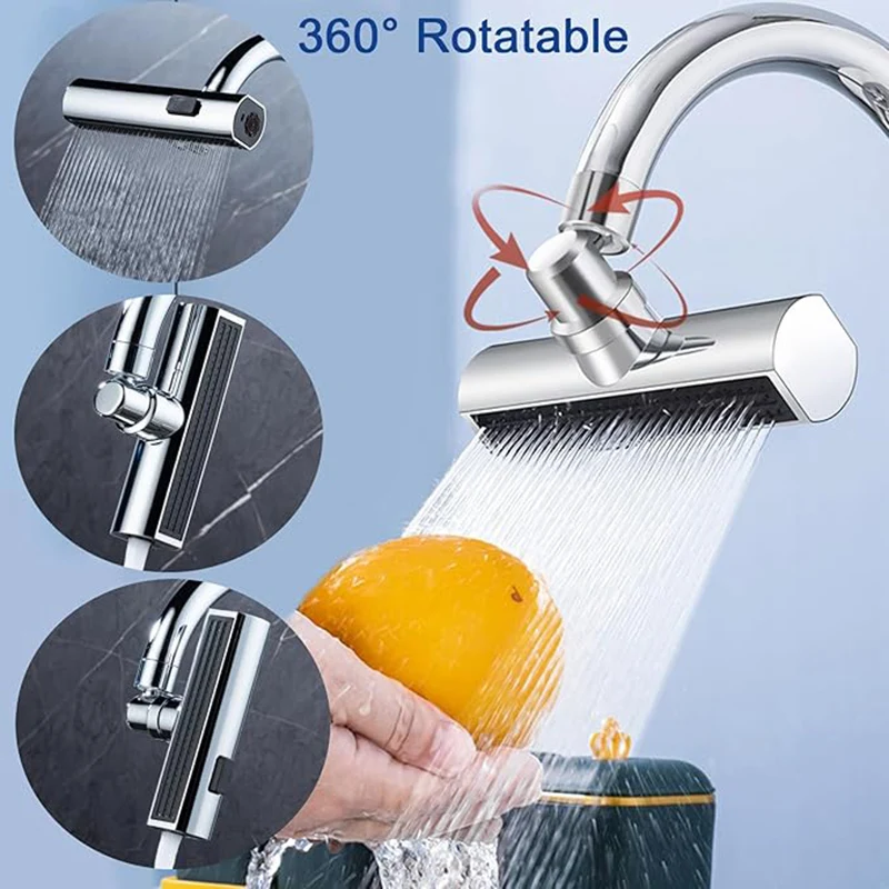 Neue Küche Wasserfall Drei-modus Universal Schwenk Verlängerung Wasserhahn Spritzwassergeschützte Düse Waschbecken Multi-funktion