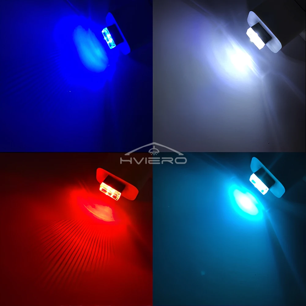 Mini Auto USB Car Rgb LED Atmosphere Light Red Blue White Lampy dekoracyjne Oświetlenie awaryjne Uniwersalne Przenośne Plug Play Night
