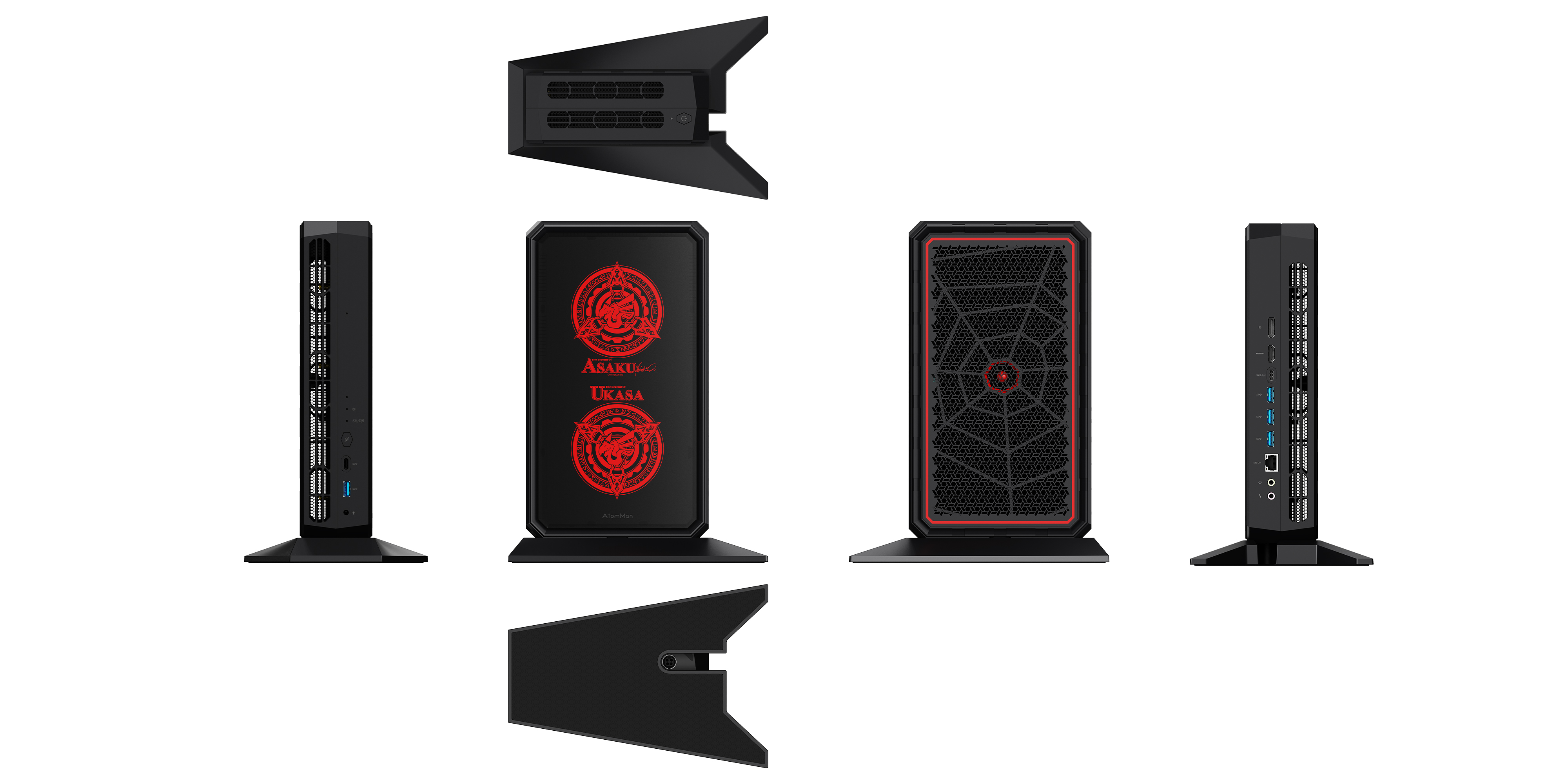 AtomMan G7 Pt 미니 PC 게임용 미니 컴퓨터, AMD Ryzen 9 7945HX AMD RX 7600M XT 게임용 미니 컴퓨터, PCIE 5.0 NVMe SSD, WiFi 7, Windows 11