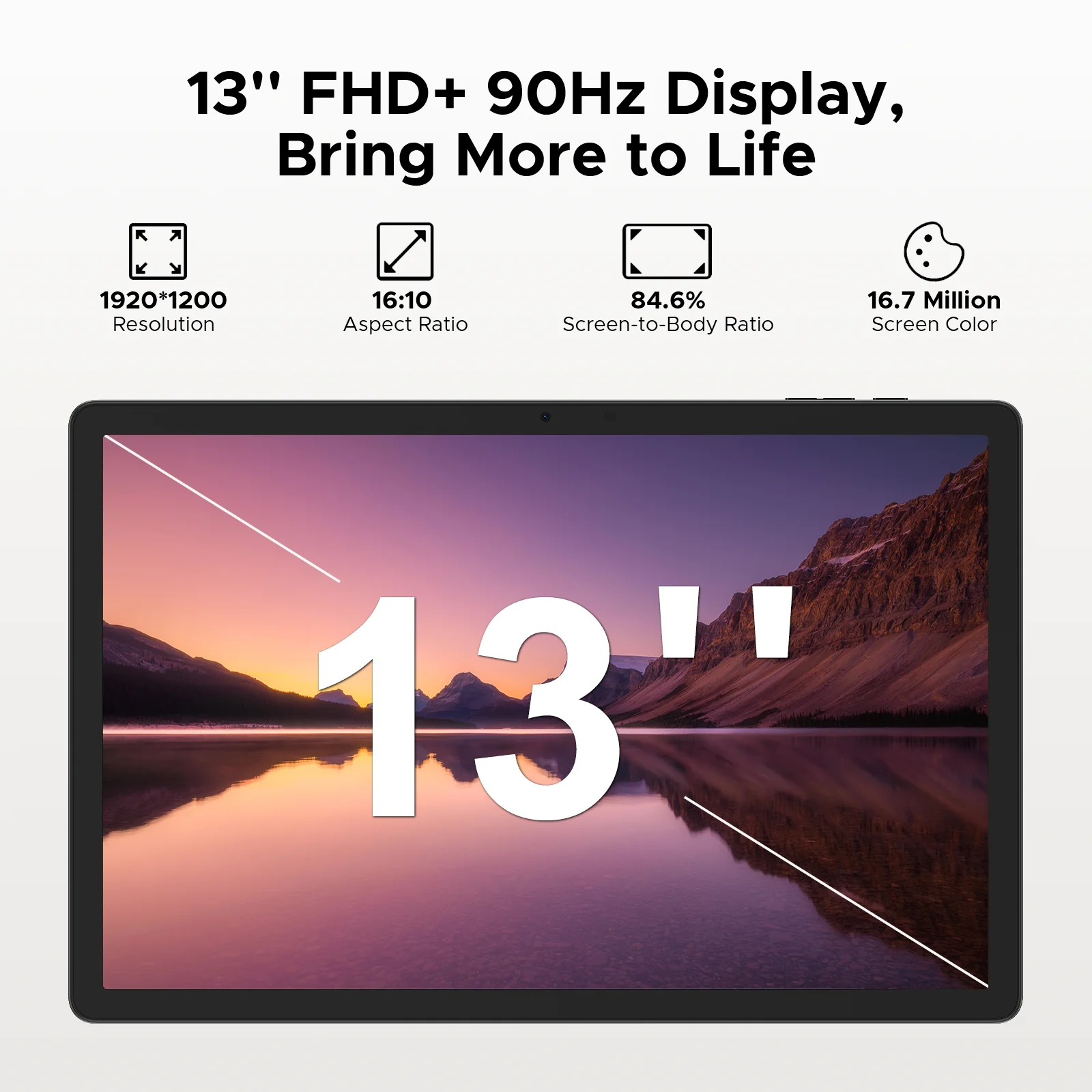 Doogee Tab E3 Pro 2-in-1-Tablet-PC 13 Zoll Android 15 Gemini Ai 32 GB Ram (8 + 24) 256 GB 11000 mAh Akku Helio G100 Octa Core Tablet-PC