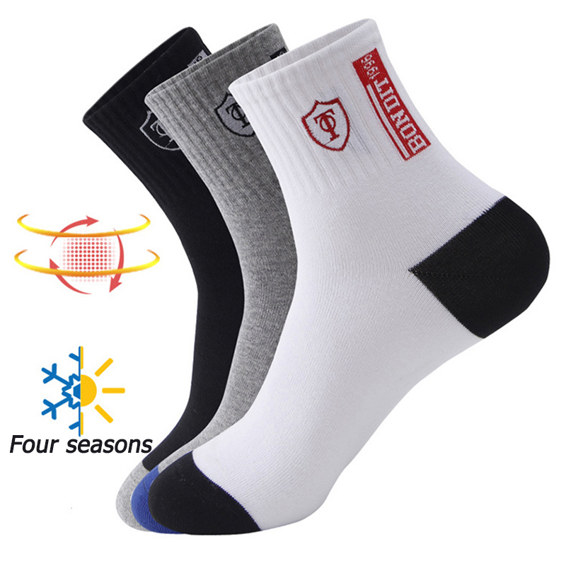 5 pares de calcetines deportivos para hombre de primavera y otoño ocio de verano absorbente de sudor cómodo fino transpirable baloncesto Meias EU 38-47