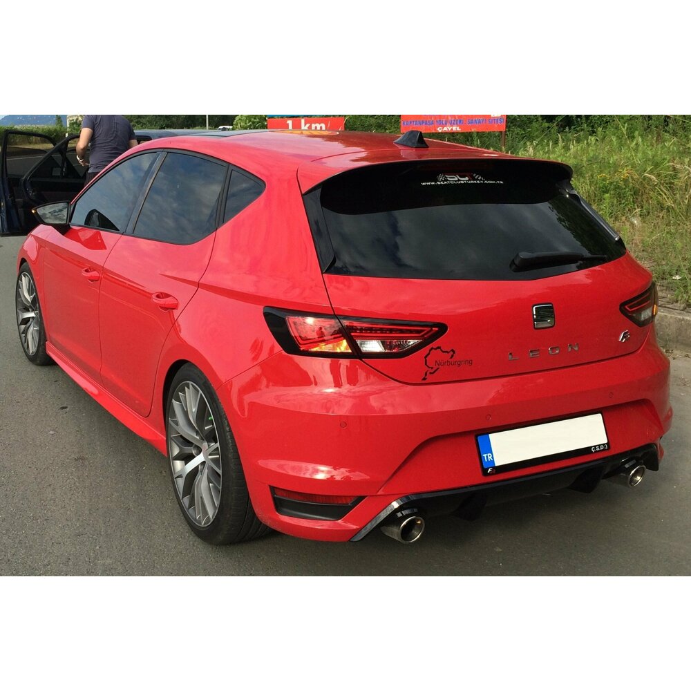 Untuk Seat Leon Spoiler Tail Wing Trunk Piano Black Color 2 Pieces Spoiler Tambahan Abs Plastic Accessory For Seat Leon Cupra