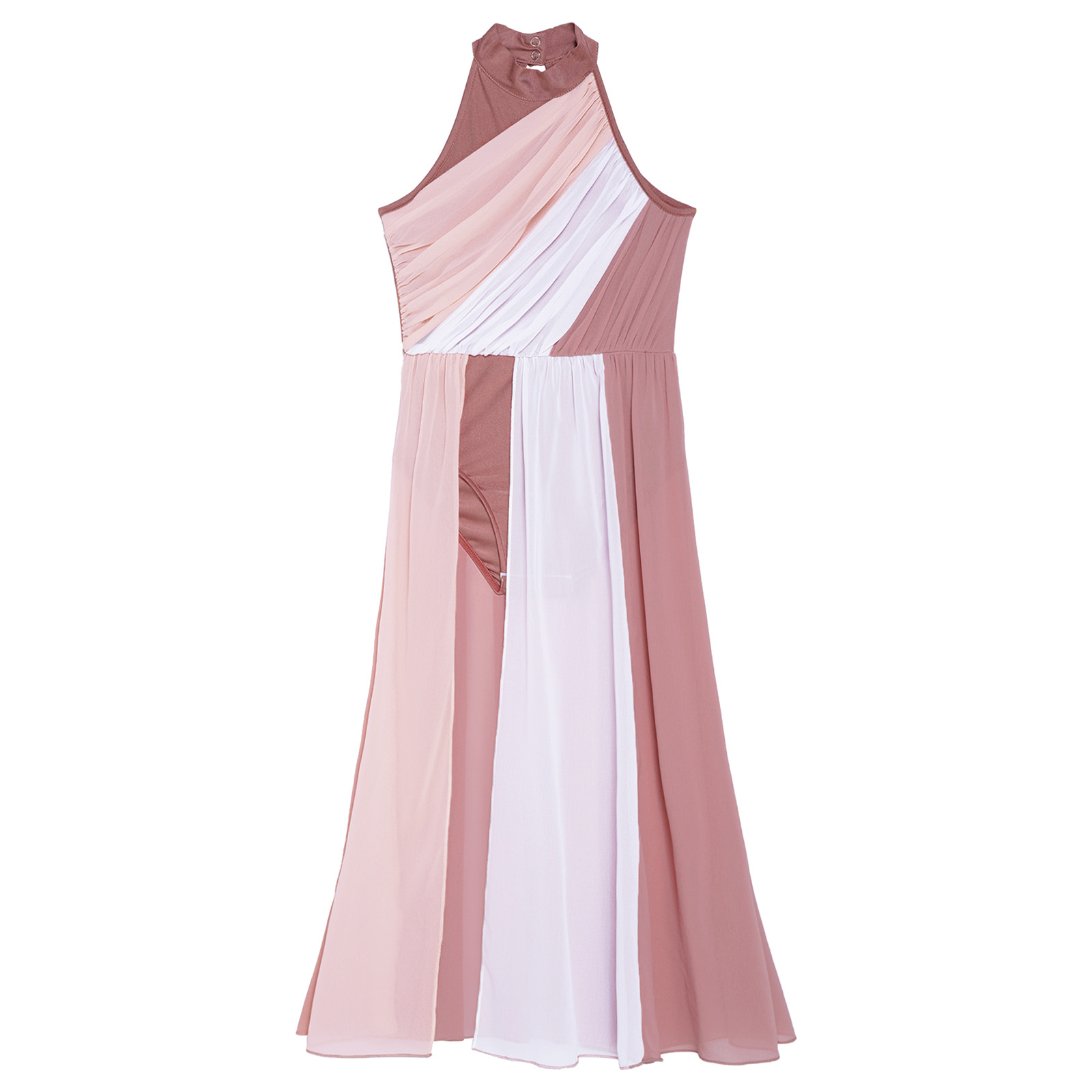 Teen Lyrical Modern Dance Dress Asymmetric Split Ballet Gymnastics Leotard Figure Ice Skating Dancewear Performance Dresses