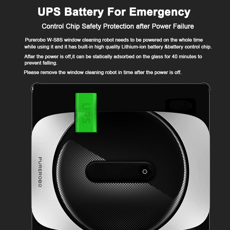 Purerobo W-S8S window cleaning robot with APP vacuum cleaner window cleaning robot window cleaner electric glass for home