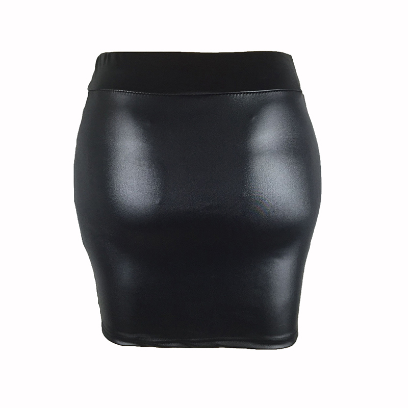 Strakke heupknuffelrok met hoge taille, sexy hottie-rok van imitatieleer