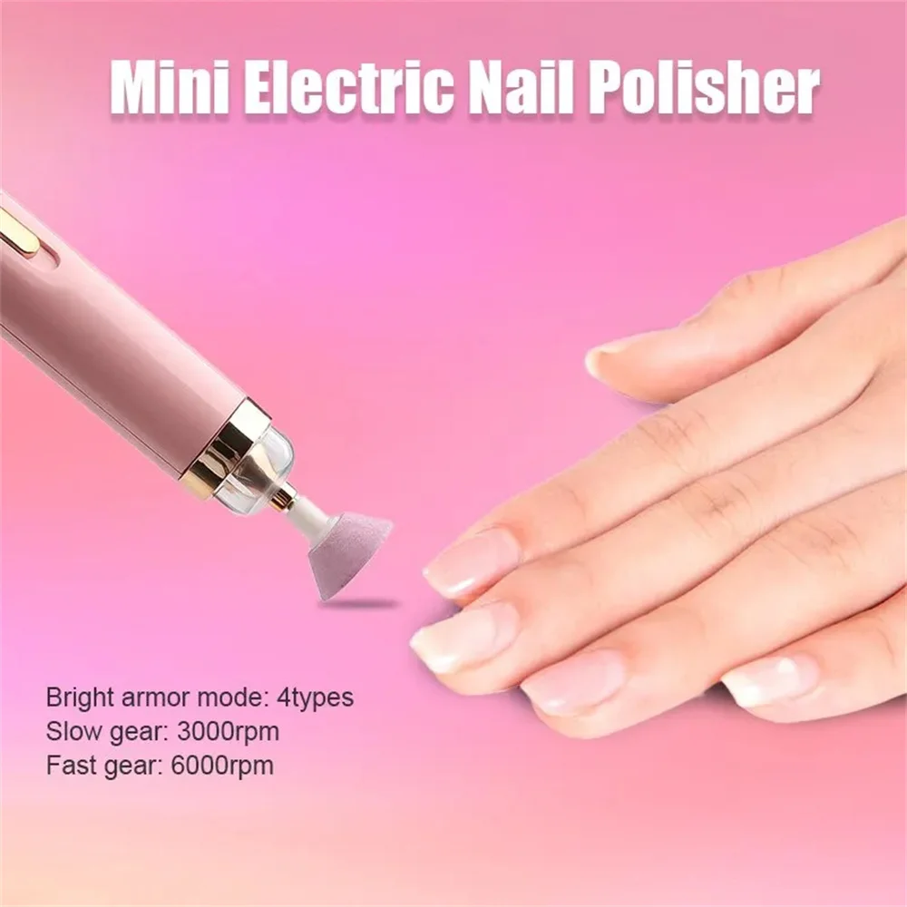 5 in 1 เครื่องเจาะเล็บไฟฟ้าแบบพกพามินิไฟฟ้าเล็บปากกาเครื่องมือสําหรับเจล Remover