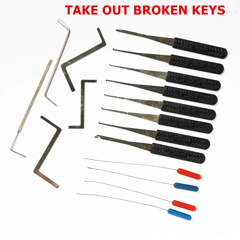 Kit de ferramentas extrator serralheiro chave quebrada remover conjunto de ferramentas com chave de tensão ferramentas para família casa vida ajudante