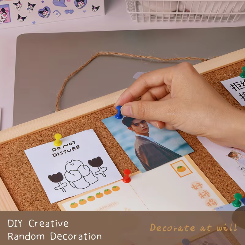 Hanging Wallboard Display Board Fabric Cork for School Supplies Stationery Office Photo Wall Decorative Durable Creative Gift