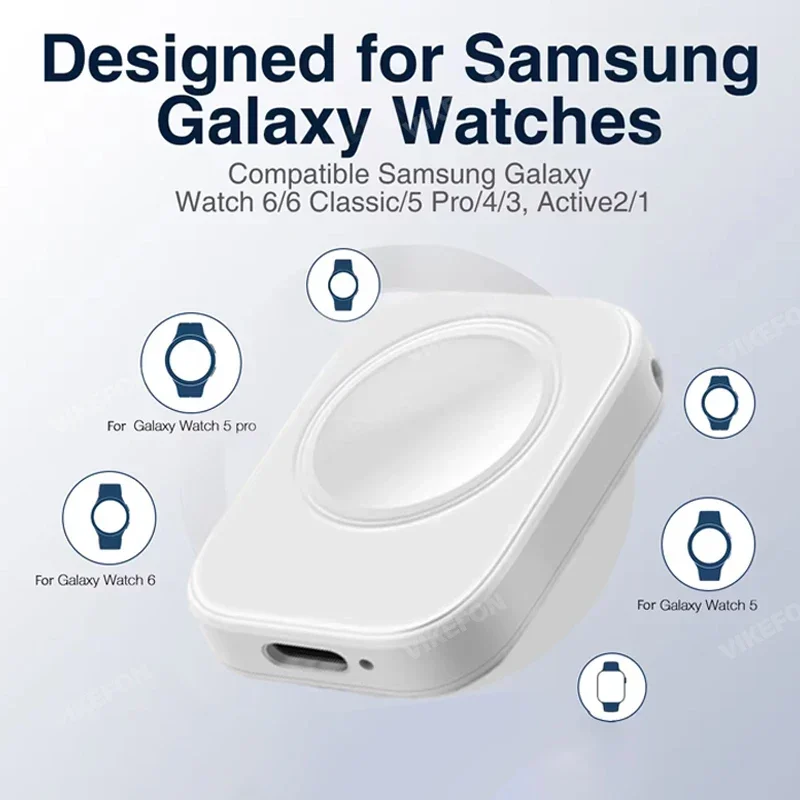 แม่เหล็กประเภท C นาฬิกาไร้สายสําหรับ Samsung Galaxy นาฬิกา Ultra/7/6/6 Classic/5 Pro/5/4 /4 classic/3/Active Fast Charging