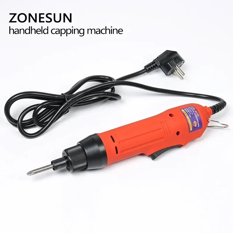 ZONESUN Hướng Dẫn Sử Dụng Chai Đóng Nắp Máy Cầm Tay Chai Nắp Vặn (10-30MM) Vít Capper Máy Hàn Miệng Túi