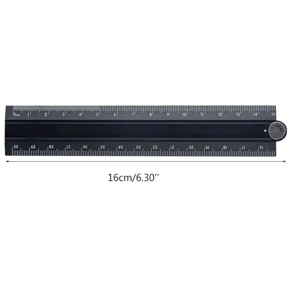 Righello pieghevole stile semplice 15 cm 30 cm Regola di cancelleria in metallo in lega di alluminio Strumento di misurazione pieghevole creativo per disegno per studenti