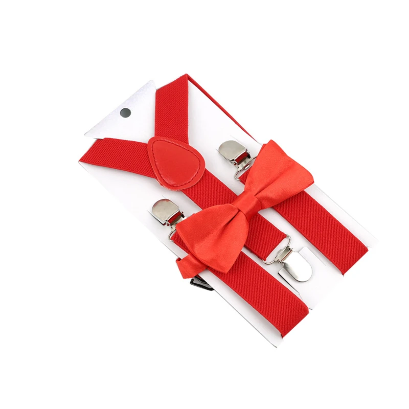 Tirantes ajustables con pajarita para niños y niñas, conjunto de corbatas de boda para bebés, accesorios de moda