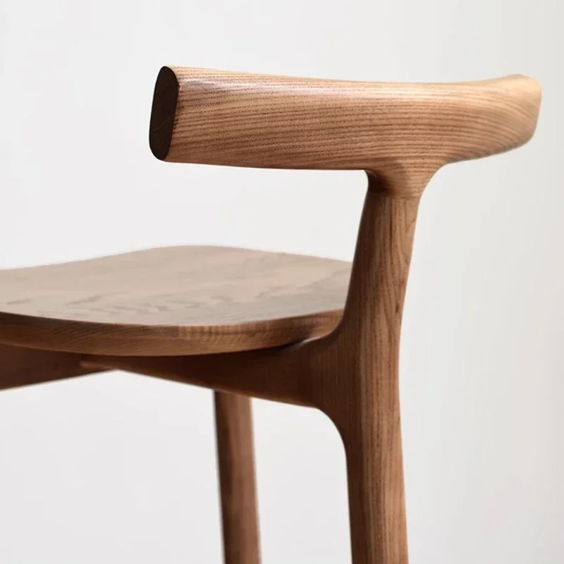 Silla alta de madera Para Bar, taburetes de Bar de diseño de isla Simple a la moda, respaldo moderno Para ocio creativo Para el hogar, Bancos Para