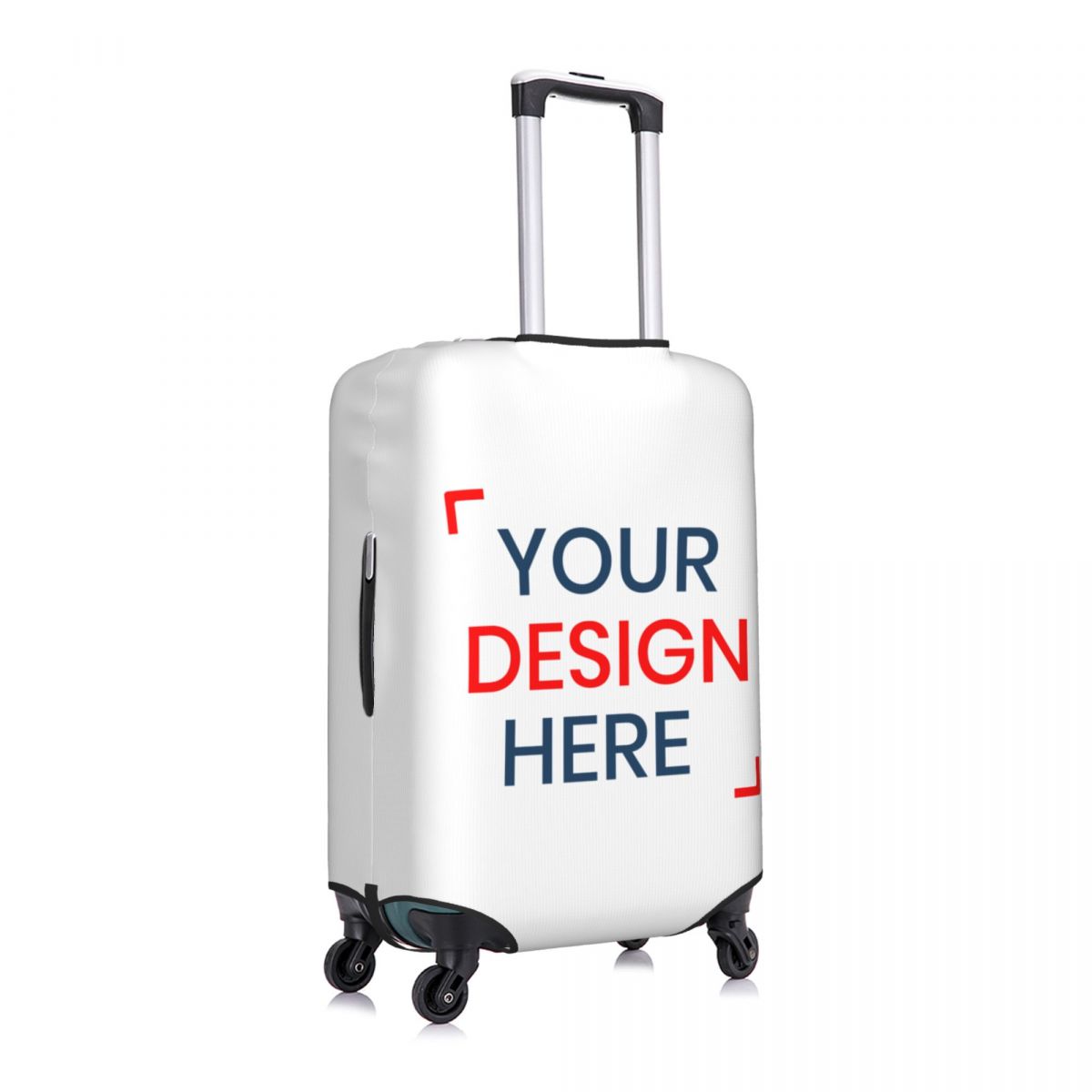 Capa de bagagem com logotipo personalizado, elástica com seu design aqui, capa protetora para mala de viagem, terno para 18-32 polegadas