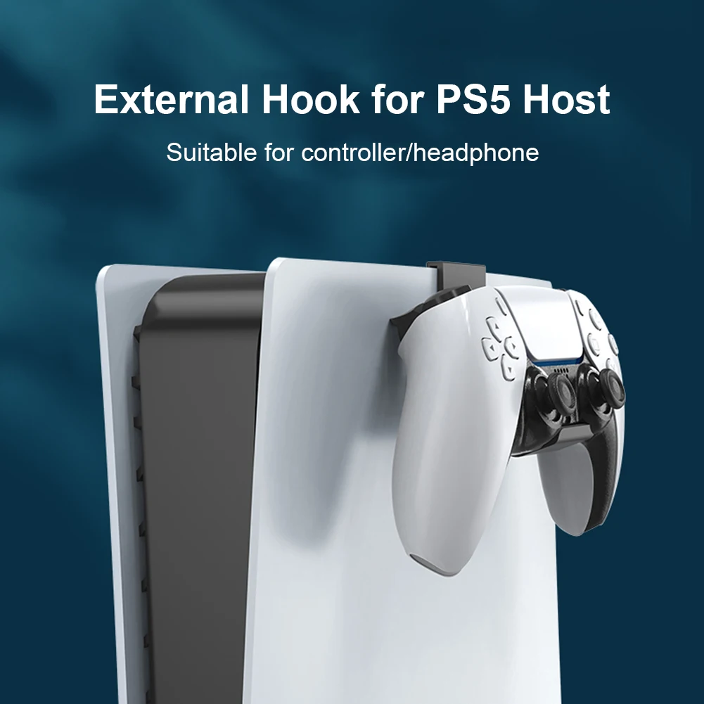 Soporte de 2 piezas para auriculares, Colgador de gancho para mando de juego para PlayStation 5 y PS5