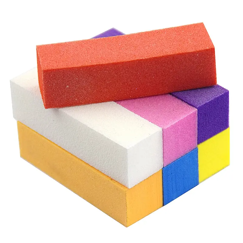 2/5/10 Uds. Bloque de lima de lijado y pulido colorido, cuidado de manicura y pedicura, bloque amortiguador de esponja para decoración de uñas, herramientas de manicura y pedicura
