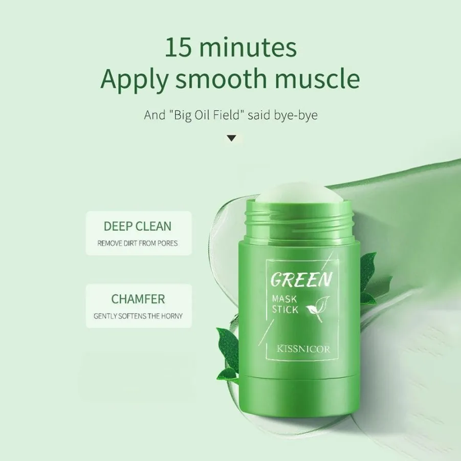 Mascarilla de té verde para limpieza Facial, limpieza de té verde, hidratación profunda, reduce los poros, espinillas, acné, cuidado de la piel coreano