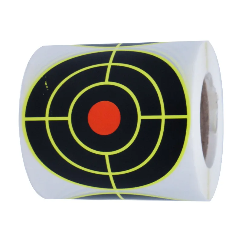 Rollo de 100/200 Uds. De pegatinas adhesivas de tiro de 3 pulgadas, pegatinas de objetivos contra salpicaduras