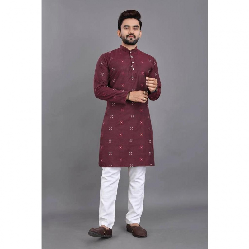 2025 masculino digital impresso kurta dhe ajuste regular gola mandarim longo adequado todas as ocasiões como casamento hari raya aidilfitri