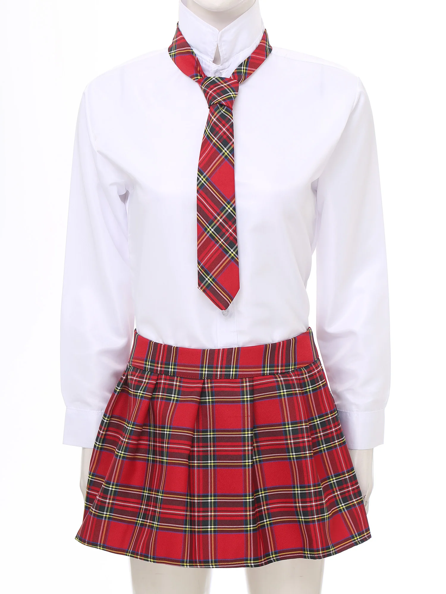 Damen-Minirock mit Reißverschluss, kariert, plissiert, mit Krawatte, japanische Schulmädchen-Uniformröcke, Cosplay-Kostüm, Kostüm, Ball-Outfit