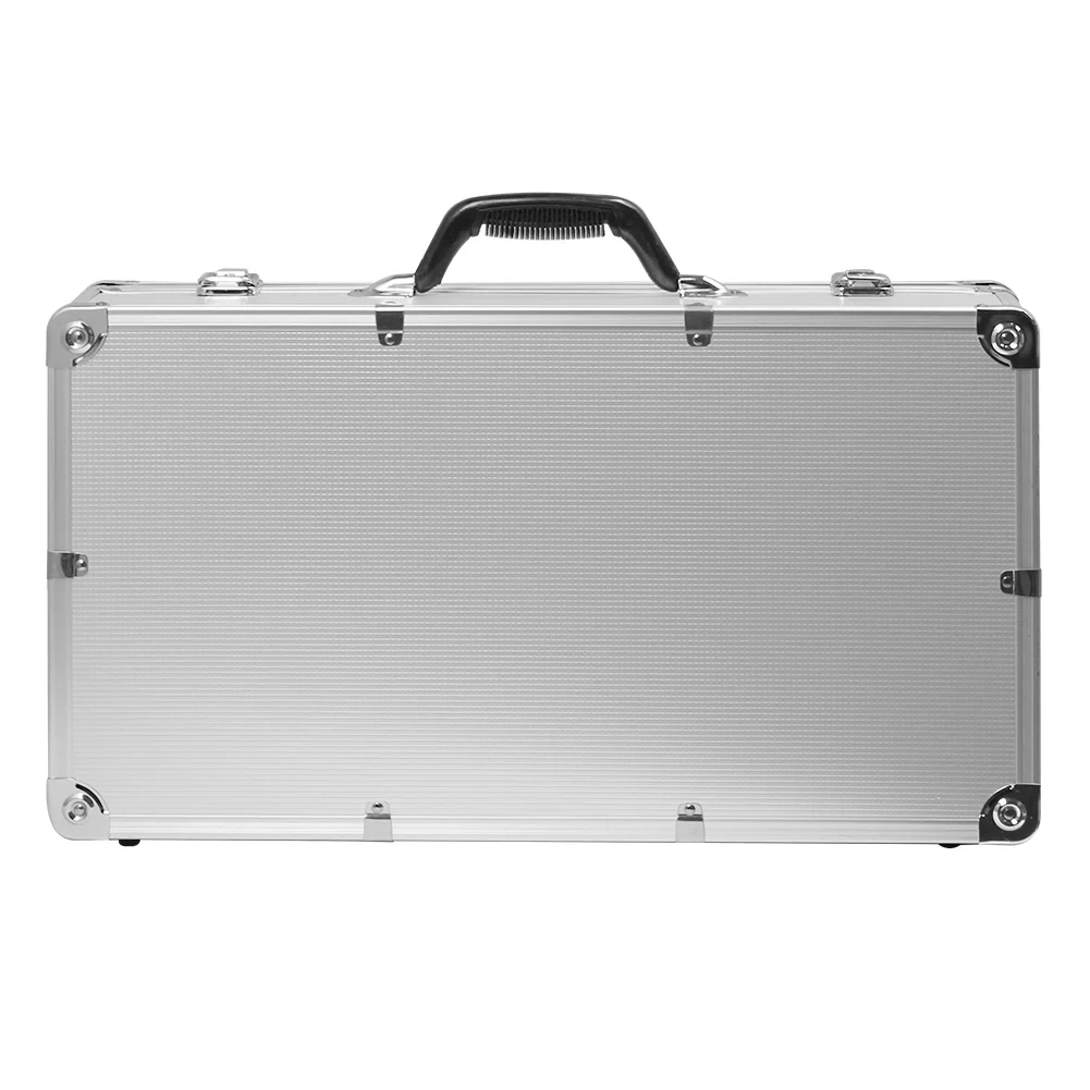 Boîte à outils de rangement d'instruments de sécurité en alliage d'aluminium, boîte à outils d'équipement, mallette de transport extérieure avec coton absorbant les chocs à l'intérieur