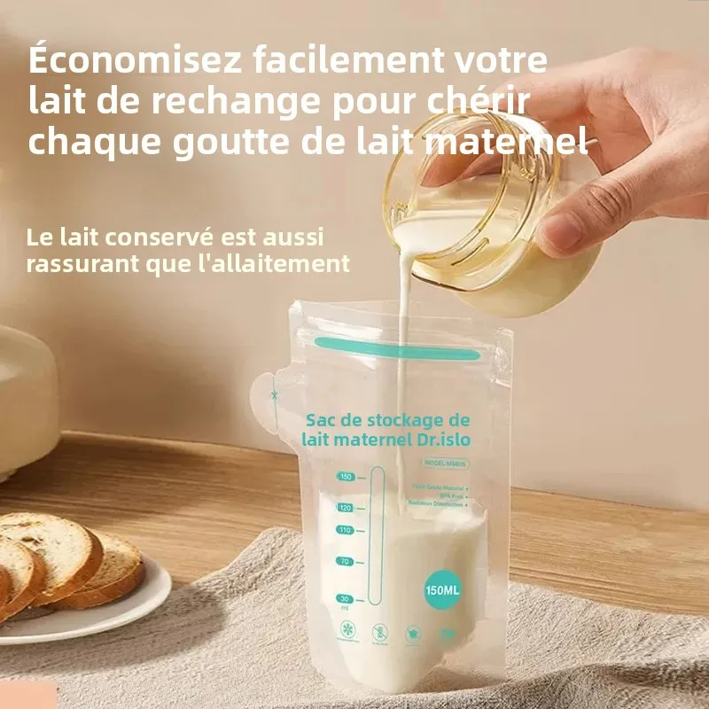 30 pièces 150/250ML sac de stockage de lait maternel jetable petite capacité sac de stockage de lait congelé sans BPA