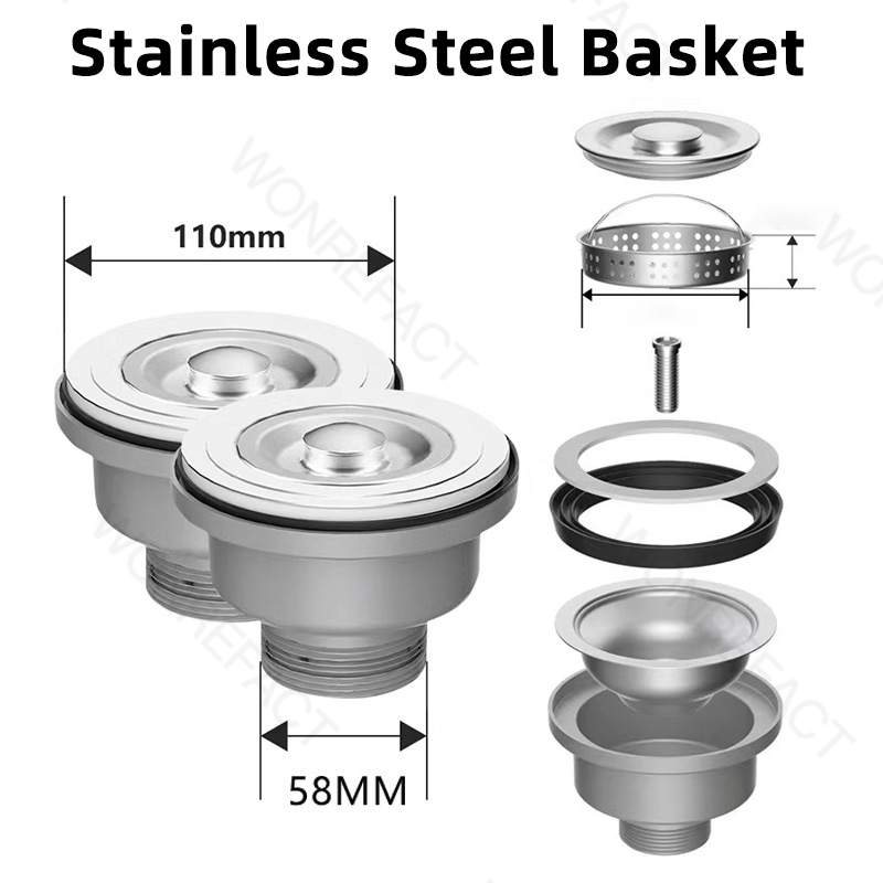 Kitchen Sink Drainage Accessories Drain Pipe Adapter Sink Drain Hose Anti-Odor Check Valve Sink Filter Multi-joint Drain Pipe