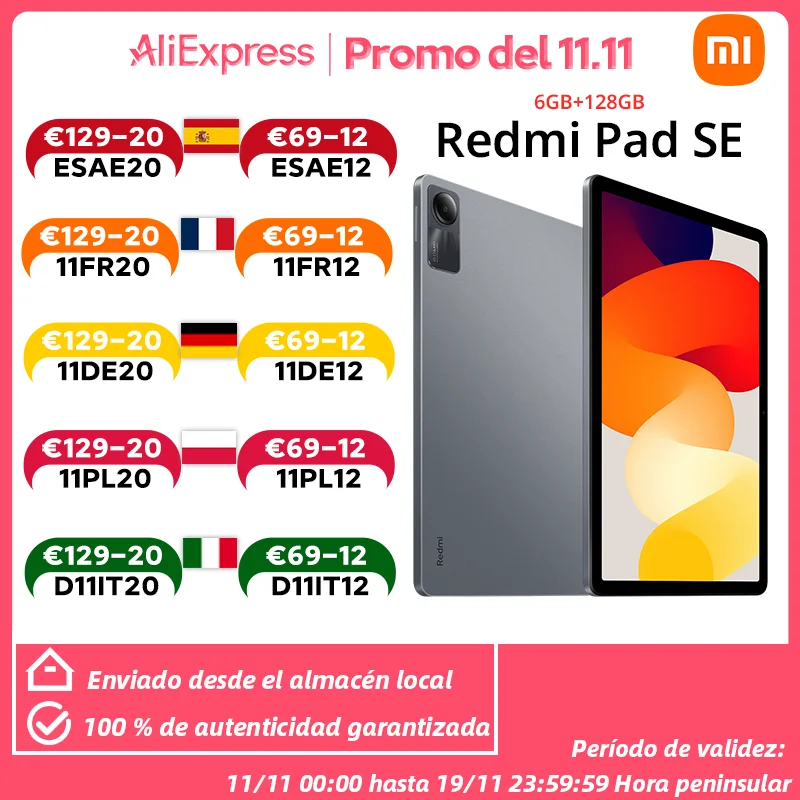 Globale version xiaomi redmi pad se mi tablet 8000mah großer batterie snapdragon®680 Quad Lautsprecher Dolby Atmos®90hz 11 "Anzeige