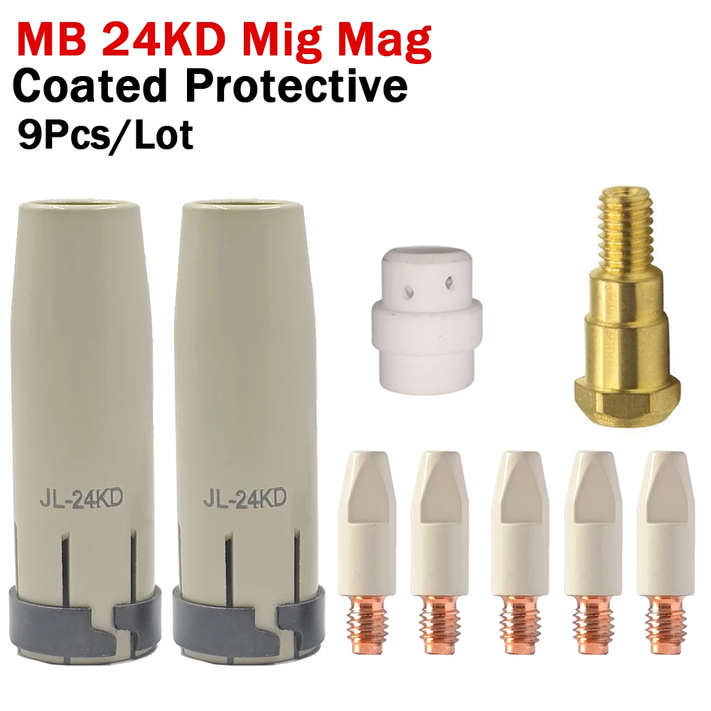 MB-24KD nueva boquilla de protección de recubrimiento 0,8/1,0/1,2mm puntas de contacto soporte de boquilla de Gas de soplete de soldadura MIG MAG 24KD