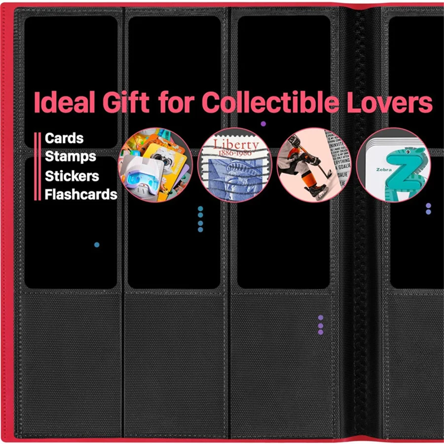 Trading Card Binder 9 กระเป๋าหน้า,20 แผ่น 360 การ์ดเกม Binders หนังสือสําหรับฟุตบอลบาสเกตบอลการ์ด, กีฬาและการ์ดเกม