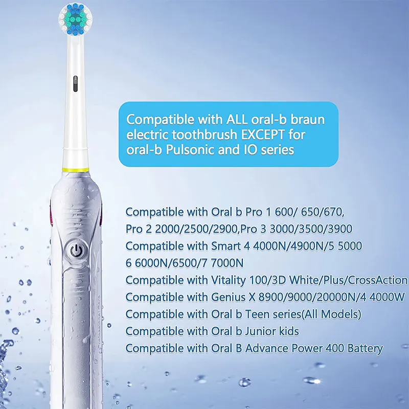 16 szt. Głowica szczoteczki do zębów kompatybilna z elektryczną szczoteczką Oral B Braun, precyzyjna wymienne główki do szczoteczki dla Pro Smart Genius