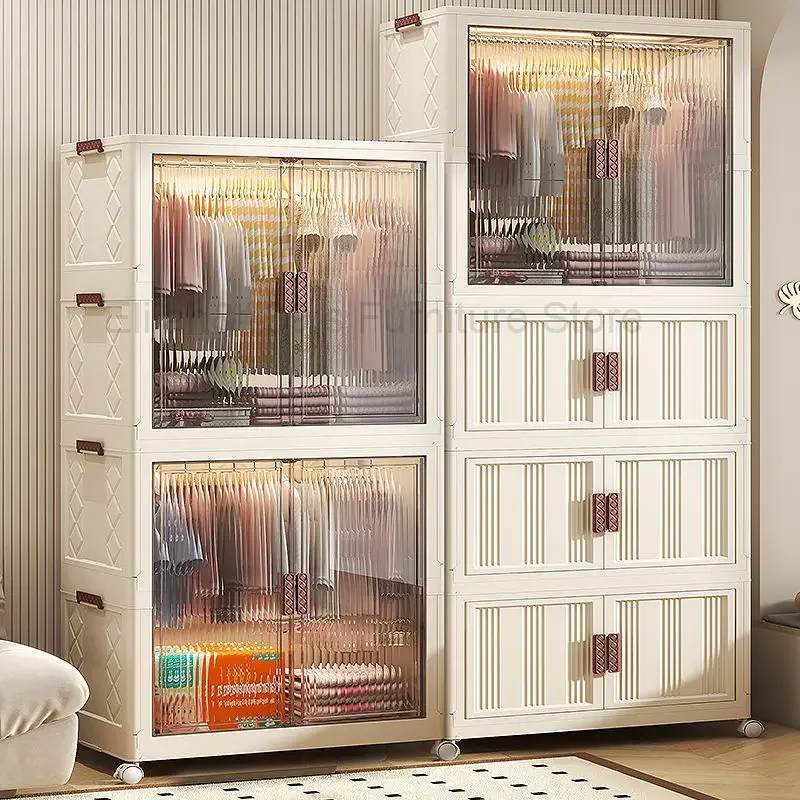 Armários quarto crianças guarda-roupas prateleiras de plástico organizador crianças guarda-roupas abertos szafa na ubrania móveis mr50cw