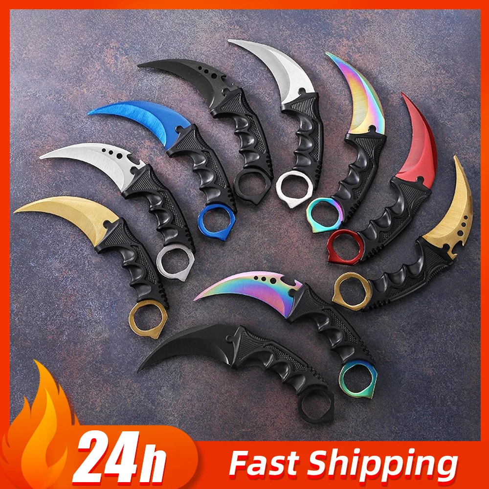 Cuchillo de garra Go Game Periphera de 19cm, cuchillos de adiestramiento al aire libre karamabit, modelo de armas sin afilar, adornos coleccionables, regalo para niño
